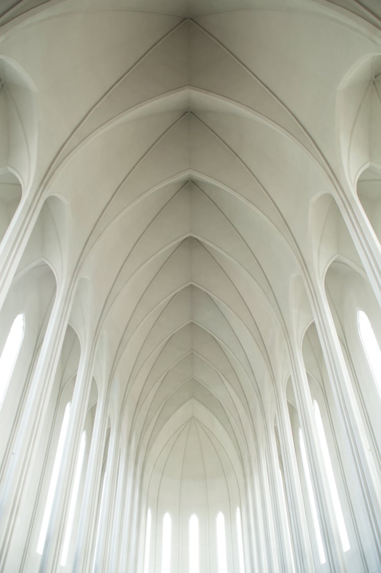 White Concrete Hallway